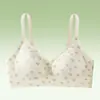 Venta Directa de Fábrica de Ropa Interior para Niñas Popular Transfronteriza Dulce Floral Sin Costuras con Soporte Suave de Gel y Sujetador Anticaída