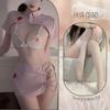 Lencería Sexy, No Necesita Quitarse, Coqueteo Apasionado en la Cama, Atractivo Uniforme de Enfermera Sexy con Tirantes para Pecho Pequeño Qqny Lencería Sexy para Mujer