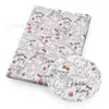 Gatito orejas grandes perro delgado poliéster algodón o tela impermeable elástica de cuatro lados tela para bolsa de patchwork DIY, 1Yc46373