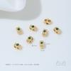 Cuentas de Barril de Doble Agujero con Circonita Verde Chapadas en Oro de 14K Hilo Cuentas Espaciadoras de Perla de Cristal Materiales para Accesorios de Joyería de Collares Hechos a Mano DIY