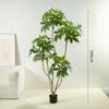 Simulación de Viento Silencioso Plantación Verde Árbol Lujo Ligero de Alta Gama Planta de Árbol Falso en Maceta para Interior Adornos Decorativos Grandes de Piso