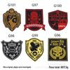 Comércio exterior Venda quente Adesivos de pano bordado Estilo punk da moda Emblema bordado Etiqueta adesiva derretida a quente Braçadeira Aeronave Roupas Adesivos de pano decorativos