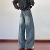 Jeans para hombre personalizados/estilo americano, nuevo estilo de otoño, pierna recta holgada, pierna ancha, pantalones casuales versátiles para hombre, negros