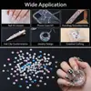 Nuevos accesorios de arte de uñas con cuentas de sirena, aurora transfronteriza 3D semicirculares pequeñas cuentas de agua cuentas de burbujas Decoraciones de uñas DIY