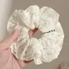 Laço de Cabelo de Renda Doce, Scrunchie de Luxo Estilo Coreano, Laço de Cabelo Extra-Grande para Coque, Corda de Cabelo para Rabo de Cavalo, Acessório de Cabelo