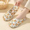 2026 Zapatos para Gatear Pantuflas de Suela Suave Tela de Algodón para Mujer Suela Fina Interior Exterior Todo Algodón Punta Cerrada Pantuflas de Algodón para Interiores Hogar Hombres