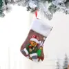 Novas Meias de Natal Grandes Sacola de Presente Decoração de Natal Meias de Natal Listradas Brancas Enfeites para Pendurar