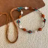 Cinturón Marrón Estilo Étnico Vintage Bohemio para Mujer, Adecuado para Vestidos, Cadena de Cintura Tejida, Accesorio de Cinturón de Metal
