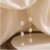 Pendientes de borla con imitación de perla en forma de cruz, versátiles para el verano, estilo suave para mujer, tachuelas, nueva joyería 2026