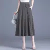 Saia Plissada Floral Versátil, Moderna e Estilosa, Novo Estilo Verão 2026, Elegante, Rejuvenescedora, Cintura Alta, Linha A, Estilo Guarda-Chuva
