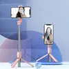Palo selfie, trípode portátil de viaje, todo en uno de pie en el suelo de escritorio para transmisión en vivo, soporte universal multifuncional para teléfono móvil