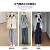 Pantalones deportivos de verano de pierna ancha de seda de hielo para niña, cintura alta, bajos 2025, pantalones deportivos modales frescos para el hogar para dormir para protección solar