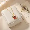 Flor de Perla Popular Transfronteriza Esmalte Acero de Titanio Diseño de Nicho Joyería de Exportación Accesorios de Collar de Gama Alta para Mujeres Verano