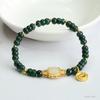 Pulsera de Jade Natural Guan Yu Pulsera de Cuentas de Ábaco Agua Azul Joyería del Año del Dragón Fábrica Venta al por Mayor Dropshipping S4011501