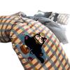 Juego de Cama de Algodón 100% Puro Cepillado Otoño e Invierno Juego de Cuatro Piezas Funda de Edredón Individual Bordada de Algodón 100% Juego de Tres Piezas para Dormitorio