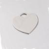 Colgante de corazón de acero inoxidable con espejo, colgante de corazón de amor, etiqueta con letras para pareja, accesorios de joyería DIY