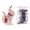 Bolsa de Alta Calidad de 500 Piezas Uñas de Ballet Transparentes/Puras de Colores/Coloreadas Largas Coffin Uñas Portátiles Uñas Postizas Manicura