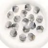 Accesorios de Encaje Tridimensional Hoja de Loto Hechos a Mano DIY Pulsera Collar Accesorios de Joyería Degradados Cuentas de Cristal de Loto de Doble Agujero
