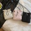 Bolsa para Teléfono Móvil de Estilo Minimalista de Verano 2024 para Mujer, Estilo Coreano, Ligera y Delgada, Bolsa Pequeña de Lona con Cordón, Mini Bandolera de Hombro, Monedero
