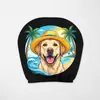 Funda de reposacabezas de coche de dibujos animados linda, funda de cojín de coche de animales, funda de almohada para cuello de coche suave