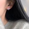 Aretes Cuadrados de Amatista Natural de Plata Esterlina S925 para Mujer Pequeños y Sencillos con Sentido de Alta Gama Accesorios para Orejas Exquisitos de Lujo Ligero