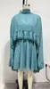 DZ Conjunto de dos piezas de vestido de gasa elegante de primavera/verano nuevo transfronterizo europeo y americano con camisola interior de moda