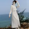 Ropa de Protección Solar Larga para Mujer 2026 Verano Nuevo Estilo Anti-UV Seda de Hielo Delgada Transpirable Chaqueta con Ceñidor en la Cintura para Protección Solar