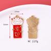 Festivo Amarelo Guindaste Torre Chaveiro Bênção Idioma Placa DIY Acessórios Estilo Chinês Gotejamento Óleo Vermelho Auspicioso Pingente de Texto