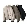 Elegante Chaqueta de Algodón Color Block 2026 Invierno Holgada con Capucha Mangas Murciélago Botones Abrigo de Algodón Ropa de Abrigo Para Personas Bajas H101006