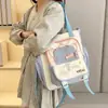 Bolso de Hombro Versátil Color-Blocking Estilo 2026 con Gran Capacidad para Estudiantes de Secundaria y Preparatoria, Elegante Bolso para Tutorías para Niñas, Bolsa de Almacenamiento
