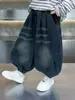 Pantalones de mezclilla tipo linterna para niño de otoño, pantalones holgados y elegantes con curva estilo coreano para niños de primavera y otoño, pantalones para niño pequeño para exportación