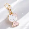 Serie mixta rosa accesorios para joyería DIY, colgantes de aleación con flores pintadas al óleo para estudiantes, colgantes para bolso y pendientes