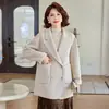 Moda Outono-Primavera 2026 para Mães: Novo Casaco de Tweed Estilo Chanel, Blusa Elegante com Gola Reversível para Mulheres de Meia-Idade, Casaco Versátil