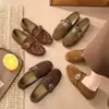 Mocasines clásicos y cómodos, colección de otoño, con hebilla de piel sintética, estilo mule, con tacón oculto, zapatos slip-on para mujer, colección 2026