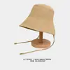 Chapéu de Sol de Palha Feminino para Primavera e Verão, Chapéu Bucket de Aba Larga, Chapéu de Proteção Solar
