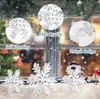 Explosiones Adornos de copo de nieve navideño Mosaico de madera 3D Decoración creativa de escritorio Fiesta Copo de nieve colorido Decoración navideña