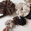 Goma de pelo retro floral estampada, Cinchuelo versátil estilo coreano, Accesorio para el cabello de chica artística, Nueva banda elástica