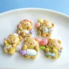Lindos Accesorios de Joyería de Resina de Oso Mantequilla Hechos a Mano DIY Funda de Teléfono Pinza para el Cabello Colgante Materiales de Decoración