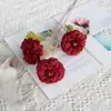 Flor Artificial flor de peônia koi de três cabeças flor de decoração suave para casamento hotel Arranjo de flores para caminho de flores exposição de flores de mesa Crisântemo solar flor de seda