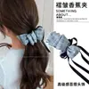 Pinza de plátano con lazo estilo coreano, pinza vertical, pinza de garra para coleta alta, tamaño grande para cabello grueso, pasador para mujer, pinza para la parte posterior de la cabeza, accesorio para el cabello
