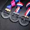 Medalla de Competencia Maratón Cristal Metal Listado Fútbol Baloncesto Competencia Graduación Memorial Juegos Medalla de Honor
