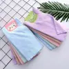 Toalla Pequeña Cuadrada de Terciopelo Coral, Toalla de Mano Cuadros Auspiciosos de Onda de Agua, Toalla Cuadros Anchos de Piña, Toalla Pequeña de Guardería
