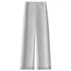 Pantalones de traje rectos para mujer, nuevo estilo otoño 2026, corte ajustado, tiro alto, holgados, adelgazantes, versátiles, pantalones casuales de pierna ancha