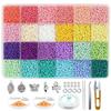Cuentas de vidrio tipo arroz de 3 mm 8/0 material para manualidades DIY pulsera collar anillo herramientas para hacer joyería juguetes para padres e hijos