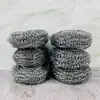 7025 Bola de Acero Descontaminación 6 Piezas Alambre de Acero Eliminación de Grasa Acero Inoxidable Antiadherente Plato para Lavar Platos Olla Bola de Acero