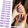 Europeu e Americano Popular Transfronteiriço Fosco Sólido Cor Gelo-Transparente Alto Padrão Trapezoidal Nail Art Unhas Usáveis Pontas de Unhas Postiças Acessórios