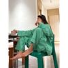 [En Stock] Pijama Rayado Nuevo de Primavera y Otoño para Mujer, Manga Larga y Pantalón Largo, Conjunto de Ropa de Casa Talla Grande, Se Puede Usar Afuera, Estilo Ins