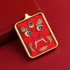 Aço Titânio Xizang Caixa Thangka Pingente atacado produtos genuínos rastreamento raposa dourada raposa rei Thangka colar dourado não desbota à prova d'água