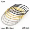Joias de Aço Inoxidável Pulseira Empilhável Torcida Moderna Padrão Torcido de Aço Titânio Moda Acessório de Pulseira Diâmetro Interno 68*3mm