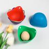 Cozedor de Ovos de Silicone Fda Suporte para Ovos Cozidos no Vapor Panela Antiaderente para Micro-ondas Copo para Ovos Pochê Gadget para Ovos Cozidos no Vapor de Qualidade Alimentar